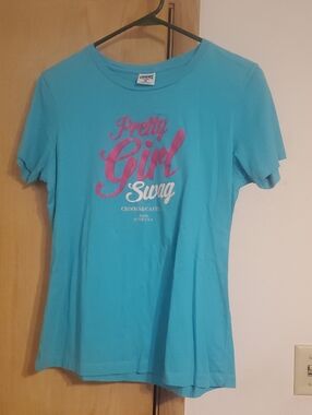 Crooks & Castles Aqua 'Pretty Girl Swing' Graphic Tee